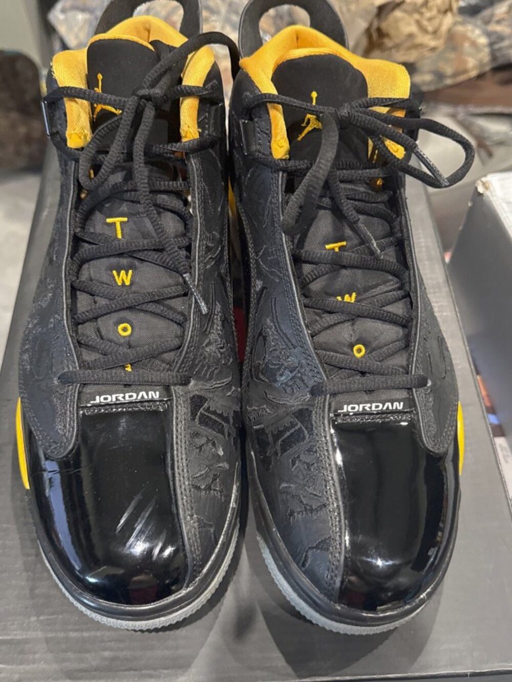 Jordan Air Jordan Dub Zero Black Yellow Men’s High Top Sneakers Size 11D IOB